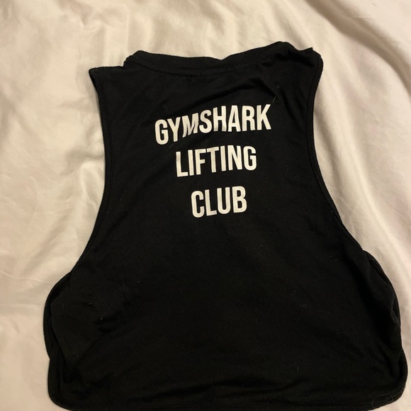 Women’s Gym Shark Black cropped tank - size small - Picture 2 of 2
